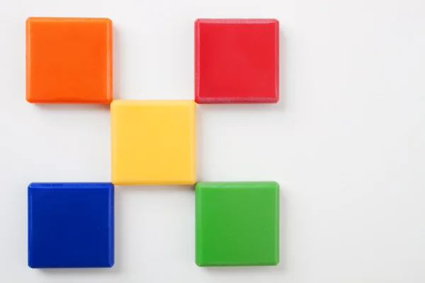 Quadrados coloridos sobre fundo brilhante # 1 — Fotografia de Stock
