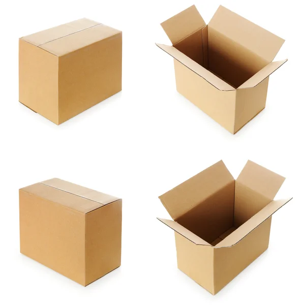 Картонні коробки | Ізольовані — стокове фото
