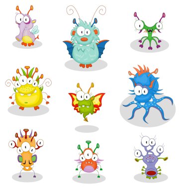 Cartoon monsters clipart