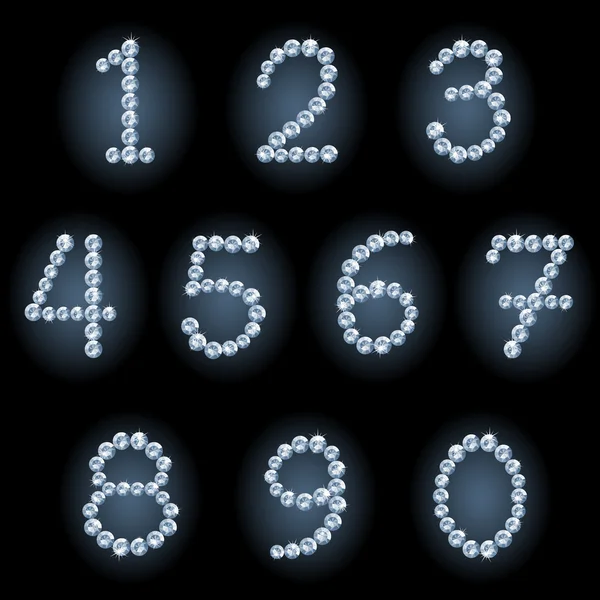 Diamond číslice — Stockový vektor