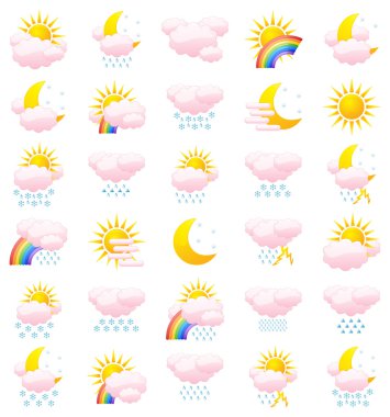 Weather icons clipart