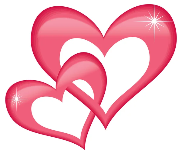 Piros szív Valentin-napra — Stock Vector