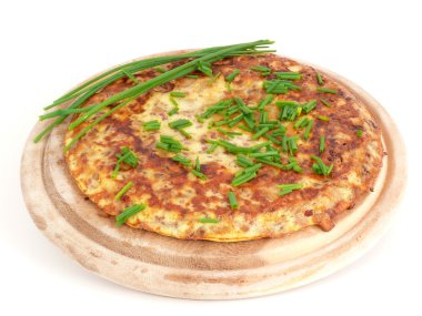 Omelette with mushrooms clipart