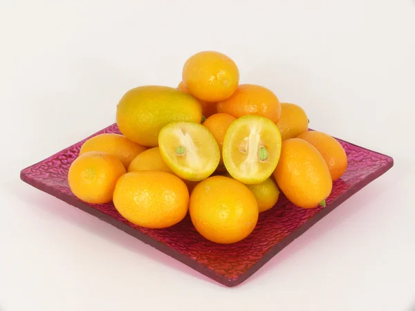 Many small vitamin-rich kumquat fruits — Stock Photo, Image