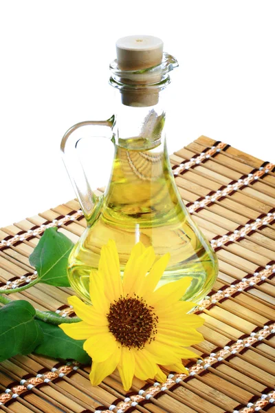 Flasche Sonnenblumenöl — Stockfoto