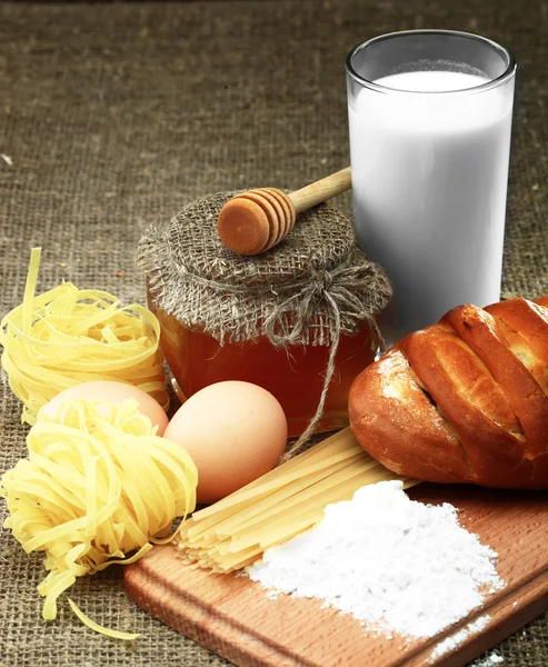 stock image Bread, milk