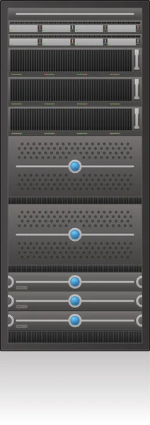 Einzelnes Server Rack Symbol Teil Des Computerhardware Symbolsatzes — Stockvektor