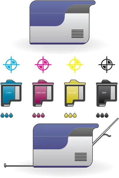 Струйный принтер — стоковый вектор