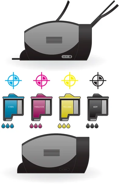 InkJet Printer — Stock Vector