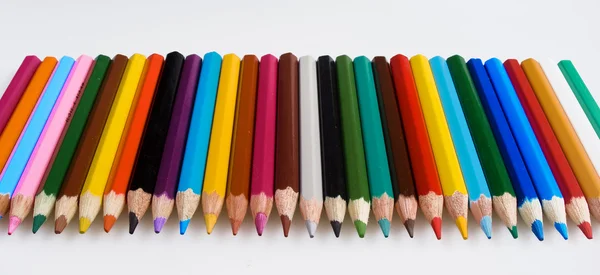 Multi-färgade pennor — Stockfoto