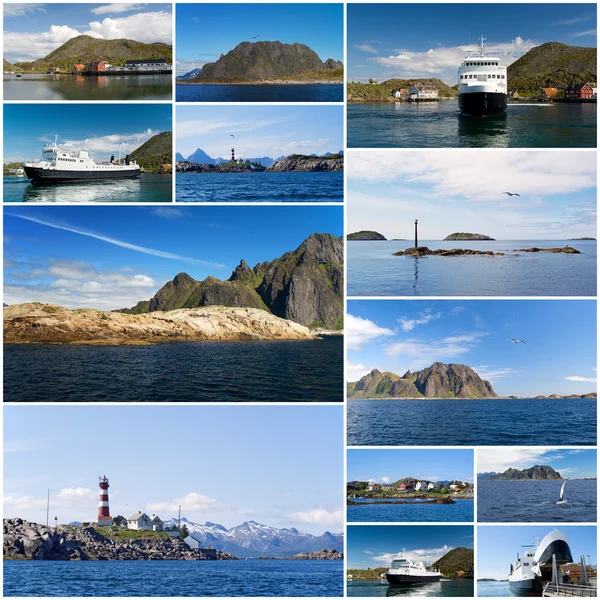 Un collage di paesaggio norvegese — Foto Stock