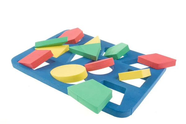 Spel med färg geometriska former — Stockfoto