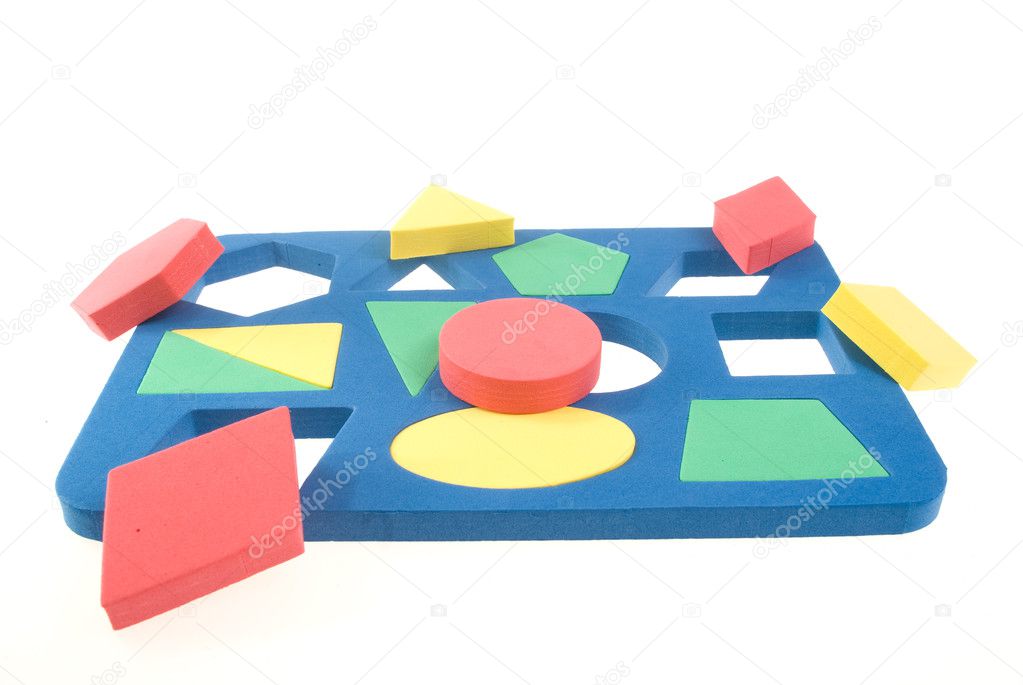 Children's developing game with geometric shapes