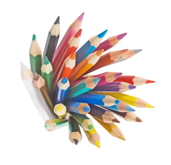 Grupp av färgpennor — Stockfoto
