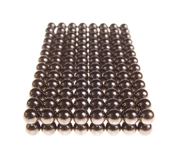 Rectangle of shiny metallic balls — Stock Photo, Image