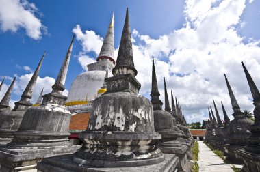 Detail of the huge temple complex Wat Phra Mahathat in Nakhon Si Thammarat clipart