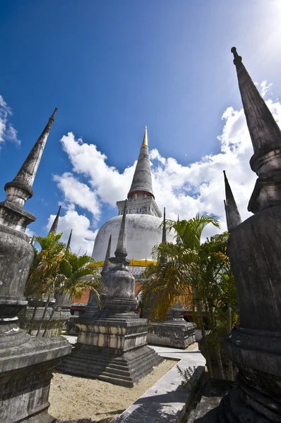 Détail Immense Complexe Temple Wat Phra Mahathat Nakhon Thammarat — Photo