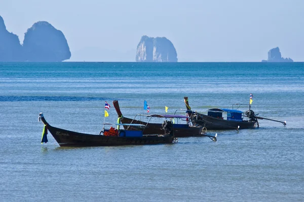 stock image Thai long boats in the Andaman Sea