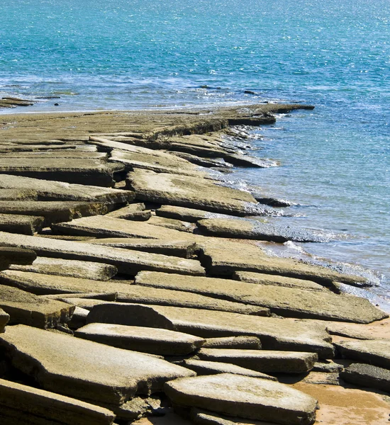 Dettaglio Del Cimitero Spiaggia Fossile Conchiglie Thailandia — Foto Stock