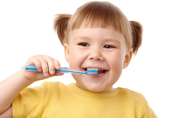 可爱的孩子的牙刷 — 图库照片