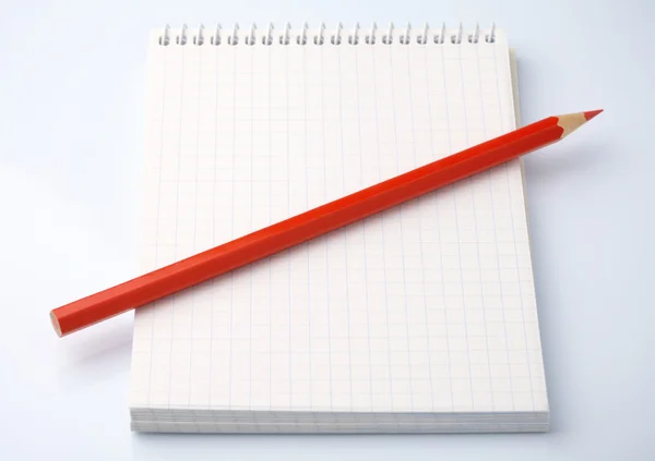 stock image Blank notepad and a pencil