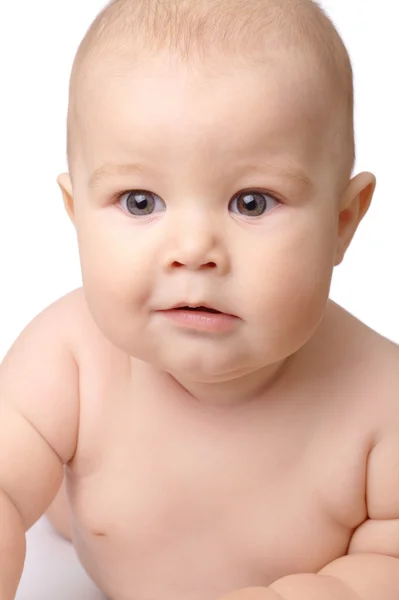 Portraitaufnahme eines neugierigen Kleinkindes — Stockfoto