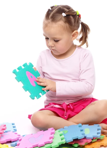 Dziewczynka z alfabetu — Zdjęcie stockowe
