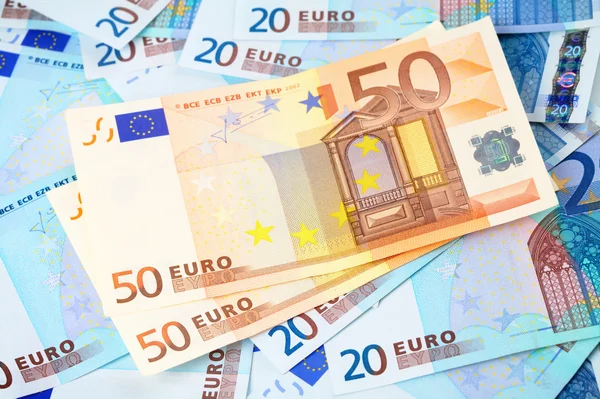 Кілька Банкноти Євро Може Бути Використана Фон — стокове фото