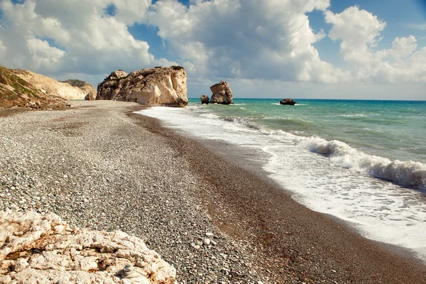Petra tou romiou beach — Stock fotografie