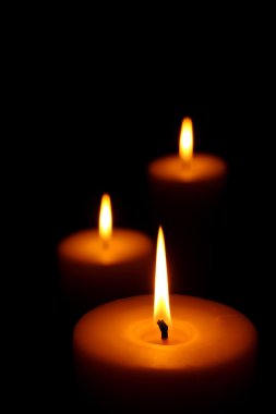 Three Burning candles clipart