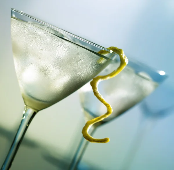 stock image Martini with lemon peel