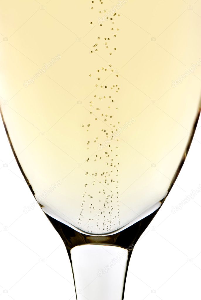 Bubbles in champagne