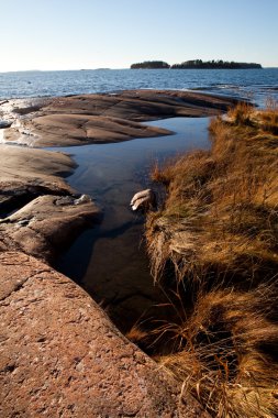 helsinki Finlandiya kayalık deniz kıyısı