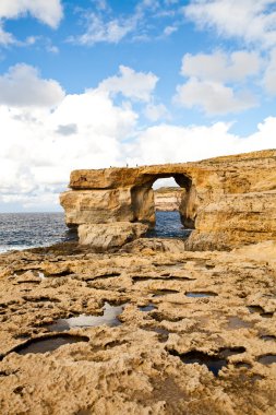 doğal taş kemer azure pencere, gozo