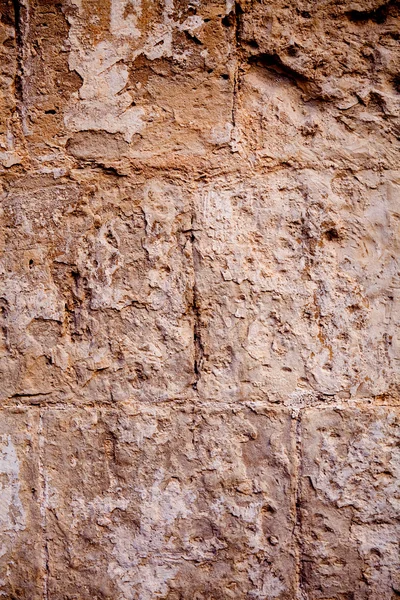 stock image Old, ancient textured stone wall in Mdina, Malta. Close-up.