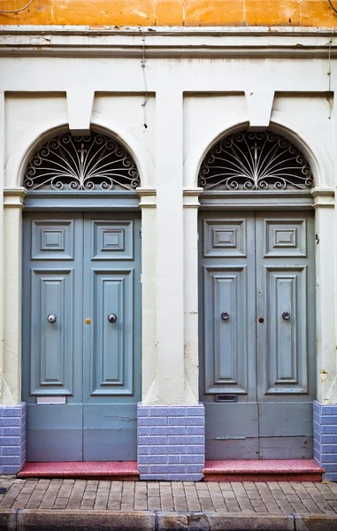 stock image Beautiful town house doorways in Malta