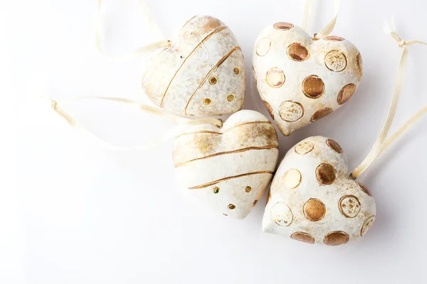 可爱的心形状装饰为情人节 圣诞节 — 图库照片