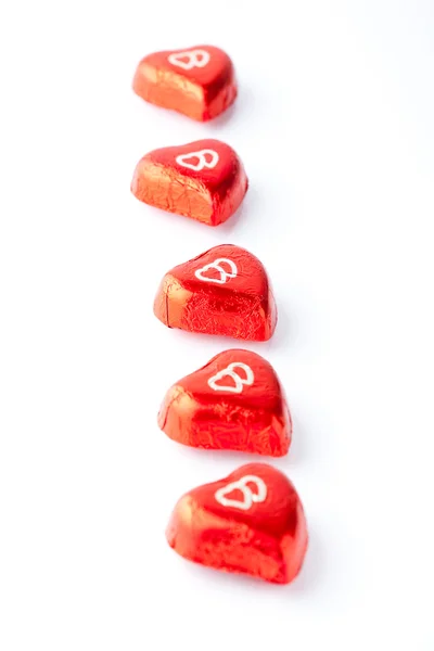 バレンタインのチョコレートの心 — ストック写真