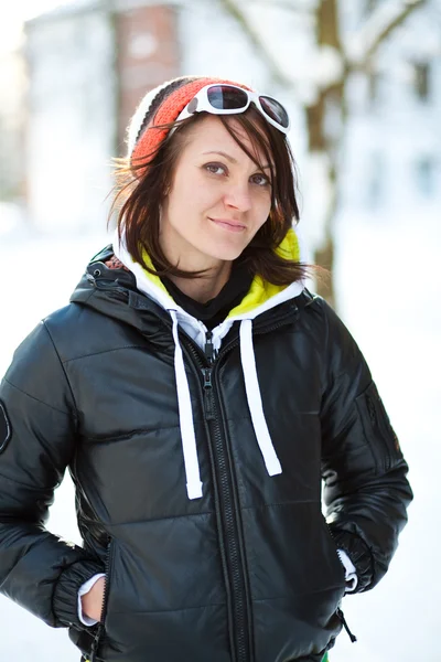Portret van een vrouw trendy winter — Stockfoto