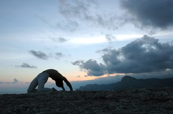 Hatha-yoga: áthidalni #3 — Stock Fotó