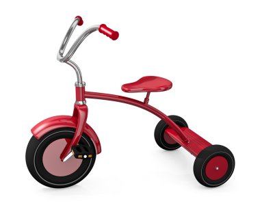 kırmızı üç tekerlekli bisiklet