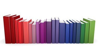 Color coordinated books clipart
