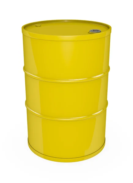Tambor de óleo amarelo — Fotografia de Stock