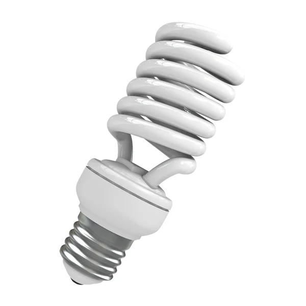 stock image Energy saving light bulb against a white background. 3D render.