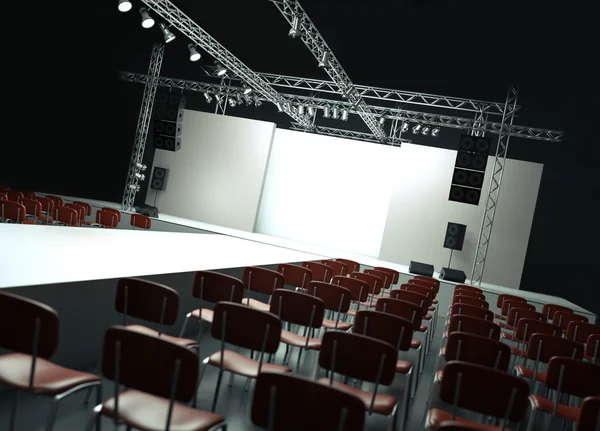 Empty Fashion Show Stage Runway Rendered Image Royalty Free Stock Photos