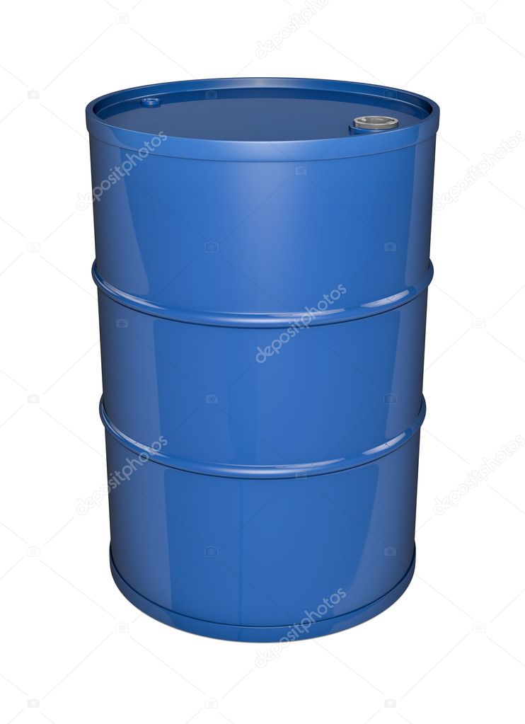 Blue oil drum