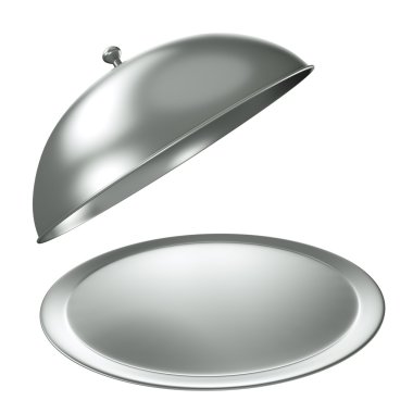 Silver catering tray clipart