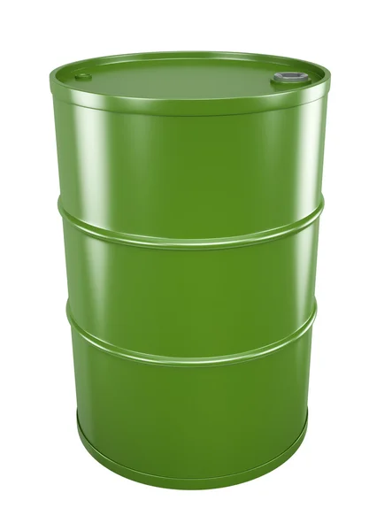 Green Oil Barrel Rendered Image — Stock Photo, Image