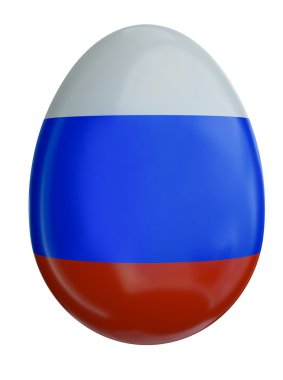 Rus bayrağı Paskalya yortusu yumurta