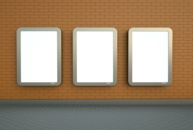 Three wall banners clipart